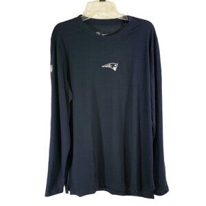 NFL Nike Dri-Fit New England Patriots Long Sleeve Top NWOT Size LARGE Dark Blue